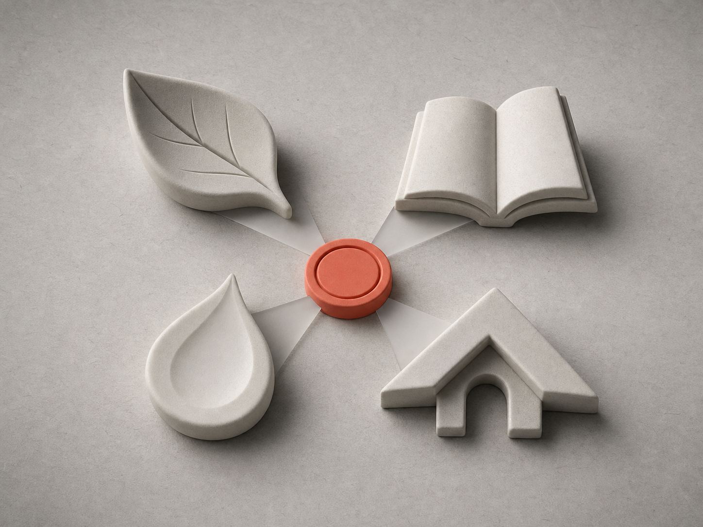 Cause symbols arranged around one selected nonprofit